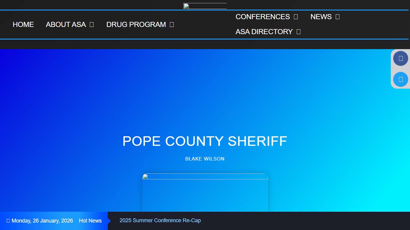 POPE COUNTY SHERIFF – Arkansas Sheriff Association
